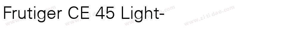 Frutiger CE 45 Light字体转换